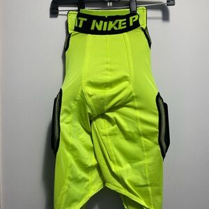 Nike Pro Cambat Vibrant Youth Boy’s Neon Yellow Football Padded Gear Size Large